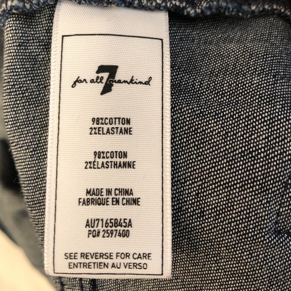 7 for all Mankind Denim Jumpsuit Zip Front Long Sleeve Bootcut XS - Picture 10 of 16